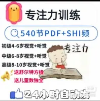 【秒发】540节儿童专注力训练注意力训练，听觉训练和视觉训练