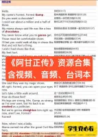 【秒发】《阿甘正传》纯英字幕中英字幕无字幕台词剧本音频