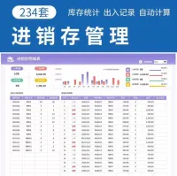 进销存管理系统Excel模板仓库采购明细统计表物料登记库存清