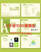 VI手册设计模板，共1000款，包含509套整套VI手册和4