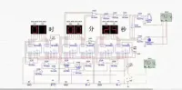 Multisim数字电子钟仿真电路模型