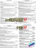 【秒发】简历模板_推荐信模板_留学DIY_cv模版11封推荐