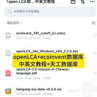 【秒发】openLCA+ecoinvent数据库+中英文教程