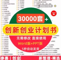 【秒发】2025大学生创新创业项目计划书