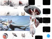 祈雪灵祝素材后期ps面具伞素材_特效_王者公孙离祈雪灵祝武器