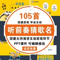 听前奏歌曲猜歌名企业公司早会晨会年会团建主持演讲互动游戏环节
