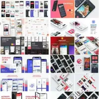 【秒发】UI界面交互设计app模板作品集Psdxdske