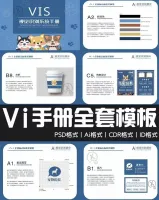 公司企业VI全套模板品牌LOGO手册毕业作品AIPSDC