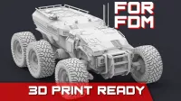 攀爬越野车3d打印模型，各零部件可分件打印，打印后拼装，需要