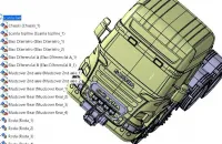 斯堪尼亚重卡数据模型，细节清晰，stp格式，catia打开。