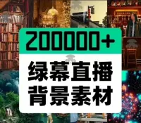 快手抖音电脑手机竖屏虚拟直播间人物绿幕背景图动态视频抠像素材