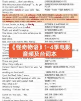 怪奇物语_4季_纯英字幕无字幕中英字幕➕台词剧本音频_4