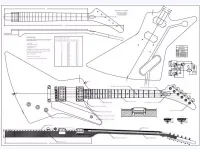 【秒发】吉他图纸，设计蓝图Gibson_、Fender、Ib