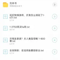 【拍下秒发】最新88w本飞卢小说资源库[火]