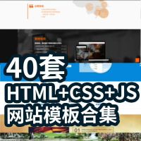 HTML+css+js各种类型网站模板合集40套，