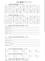日语五十音图测试卷测试题！高清PDF带答案
