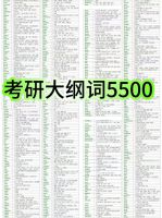 【秒发】考研英语大纲词汇5500词电子版