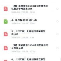 班主任推荐！高考英语3500词汇单词必备正序乱序默写表pdf