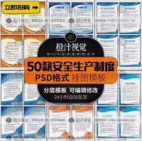 设计素材施工安全管理制度牌PSD模板施工安全生产工地管理制度