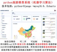 python旅游推荐系统+8k文档_Django+Pytho