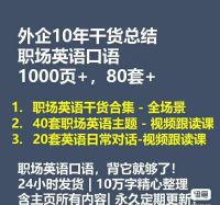 外企10年(英语口语)1000页【0.01秒发】外企10年(