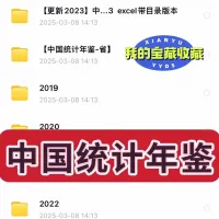 秒发【中国统计年鉴】1978-2024完整版Excel数据包