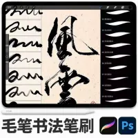 毛笔书法procreate笔刷ps笔刷手绘古风草书书写水墨笔
