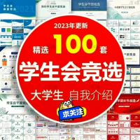 学生会竞选ppt模板大学生演讲社团纳新主席部长换届竞聘自我介