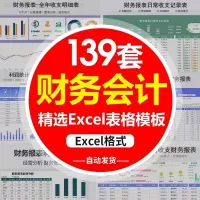 财务Excel收支利润分析模板财务会计专用excel表格模板