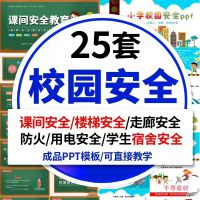 中小学生儿童校园安全教育课件ppt模板课间活动安全主题班会