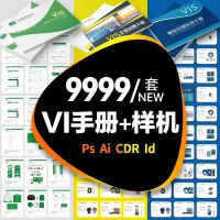 企业公司产品宣传品牌vi手册模板全套作品CDR设计PSD样机