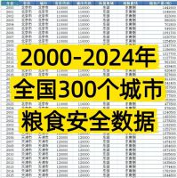 【秒发】地级市-粮食安全水平（2000-2024年）
