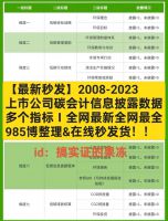 点击放大 【最新秒发】上市公司碳会计信息披露数据2023-2008