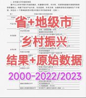 【秒发】2000-2023年乡村振兴指数数据（省级+地级市）