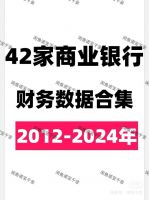 【秒发】2012-2024年上市商业银行财务面板数据