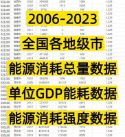 2006-2023年地级市能源消耗强度面板数据
