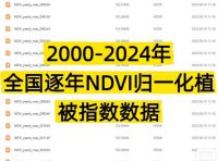2000-2024年_全国逐年NDVI归一化植被指数数据