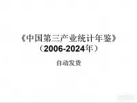 中国第三产业统计年鉴（2006-2024年）