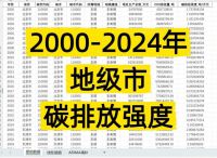 【秒发】2000-2024年地级市-碳排放强度