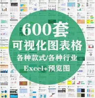 上百套可视化动态图表模板销售财务会计数据