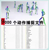 3dsMax_BIP_格式动作文件_9000_个角色动作捕捉