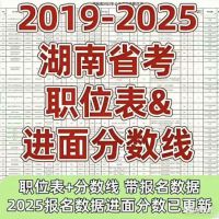 （秒发）26湖南省考选岗必备资数据库2019-2025湖南省