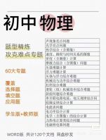 【初中物理】题型精炼攻克难点亮点小微专题60个电子版