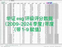 【全新！】2009-2024(12月31号完整版)华证ESG
