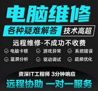 远程电脑疑难杂症解决专家线上远程解决笔记本台式机电脑问题，解