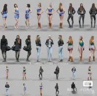 【秒发】140款人物模型_微型人小人物路人_3D打印模型图纸