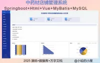 中药材店铺管理系统源码分享《2025新项目已调试》基于Spr
